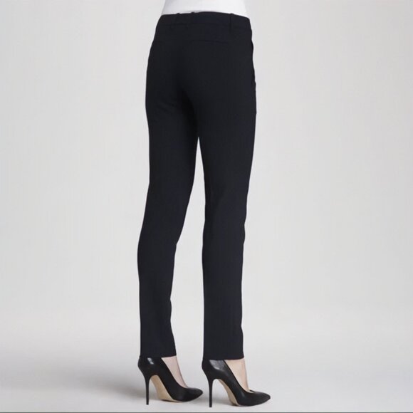 Theory Louise Pants Scroll Stretch Wool Trouser Black Size 12 NEW NWT - Picture 3 of 9